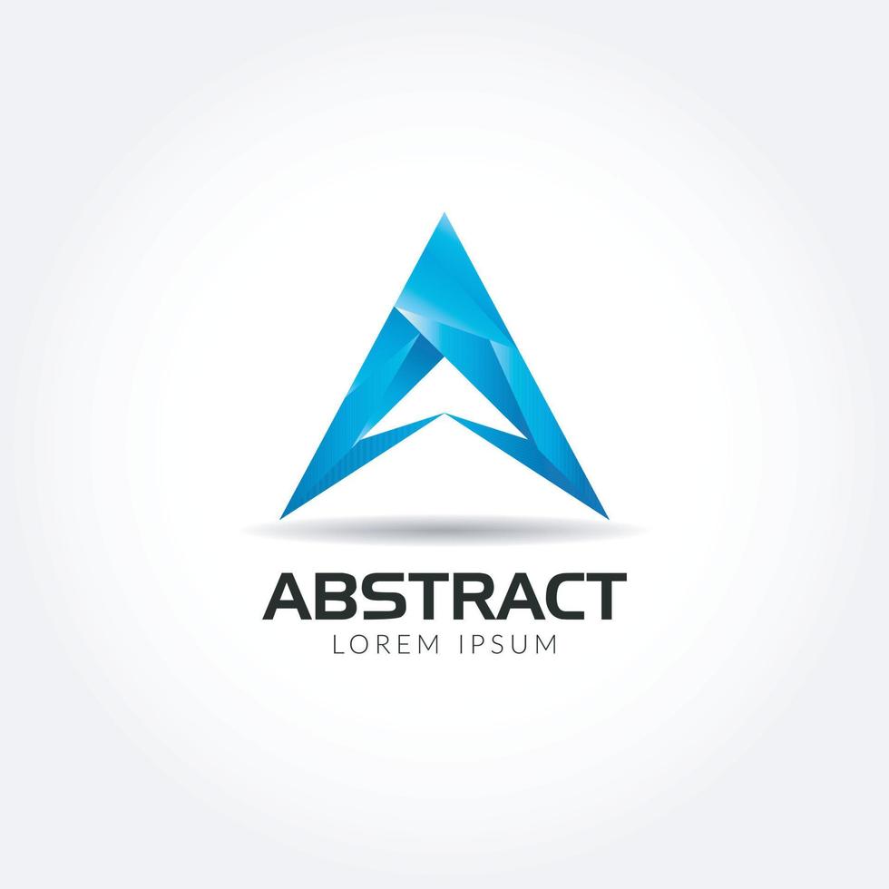 abstract blauw brief een logo symbool icoon vector