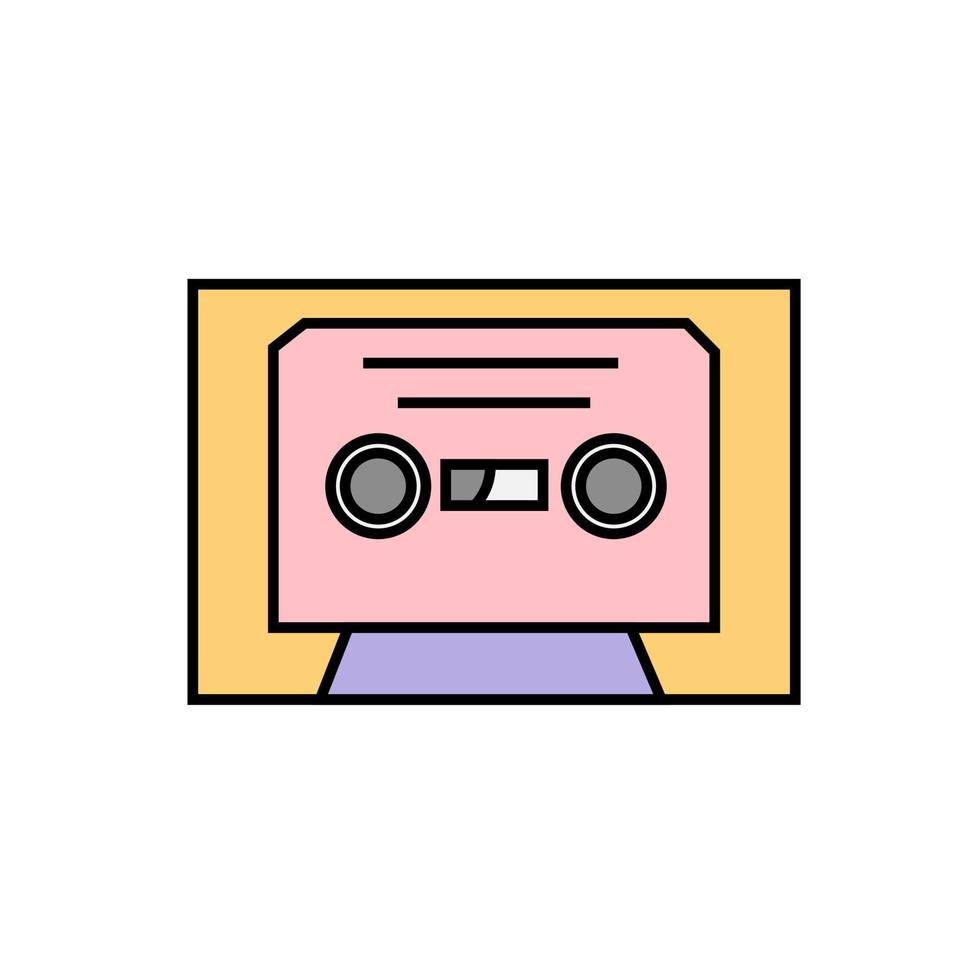 plakband audio cassette gemakkelijk vector illustratie