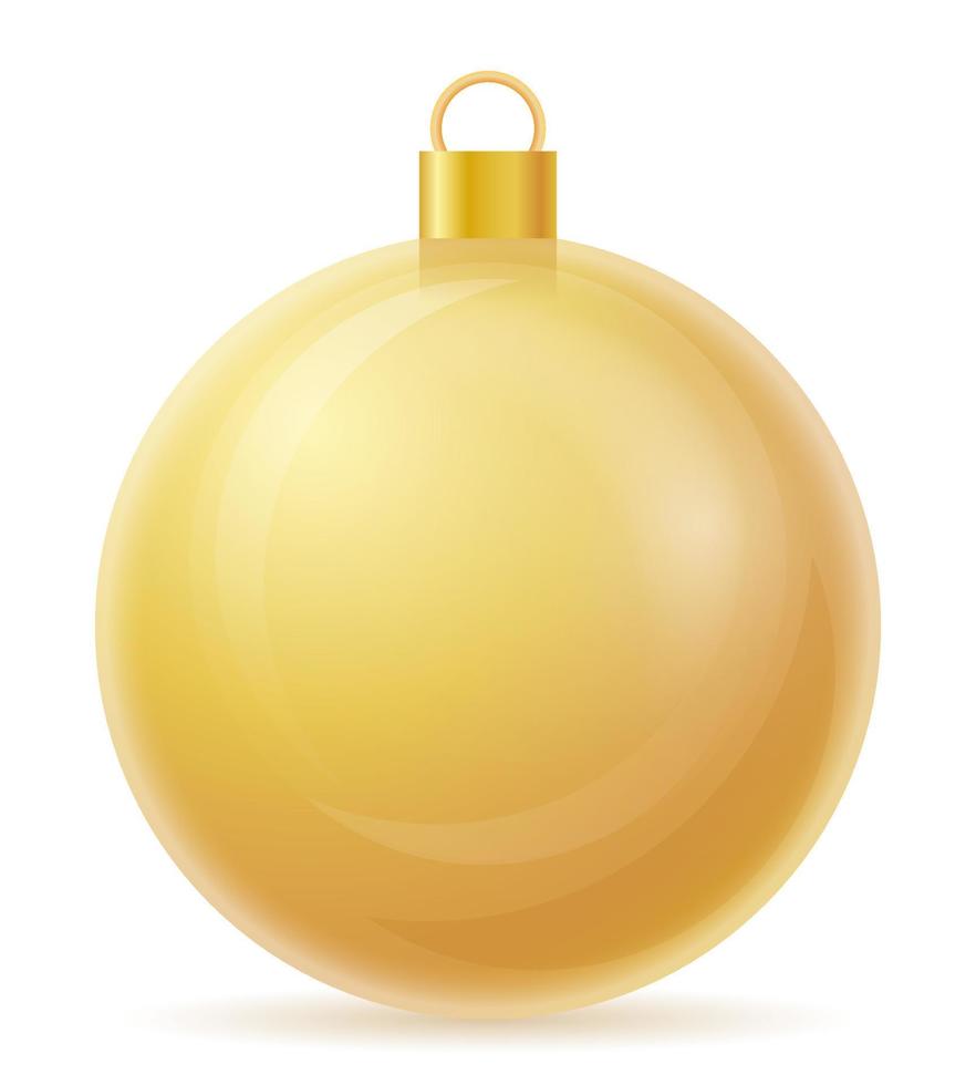 Kerstmis en nieuw jaar decoratief glas bal vector illustratie geïsoleerd Aan wit achtergrond