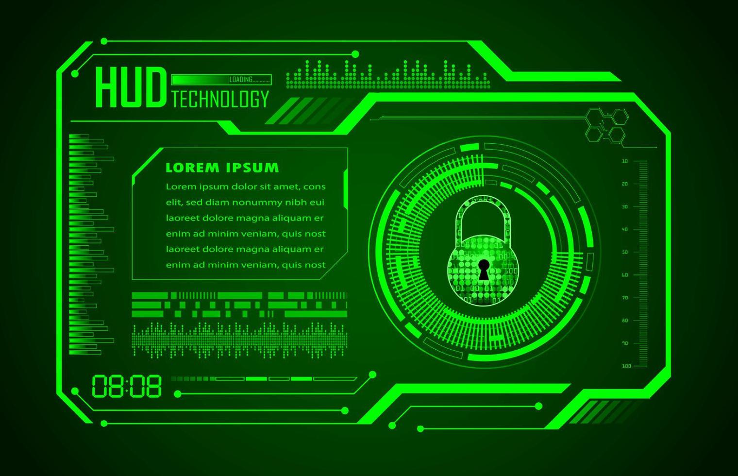 modern technologie hud paneel vector