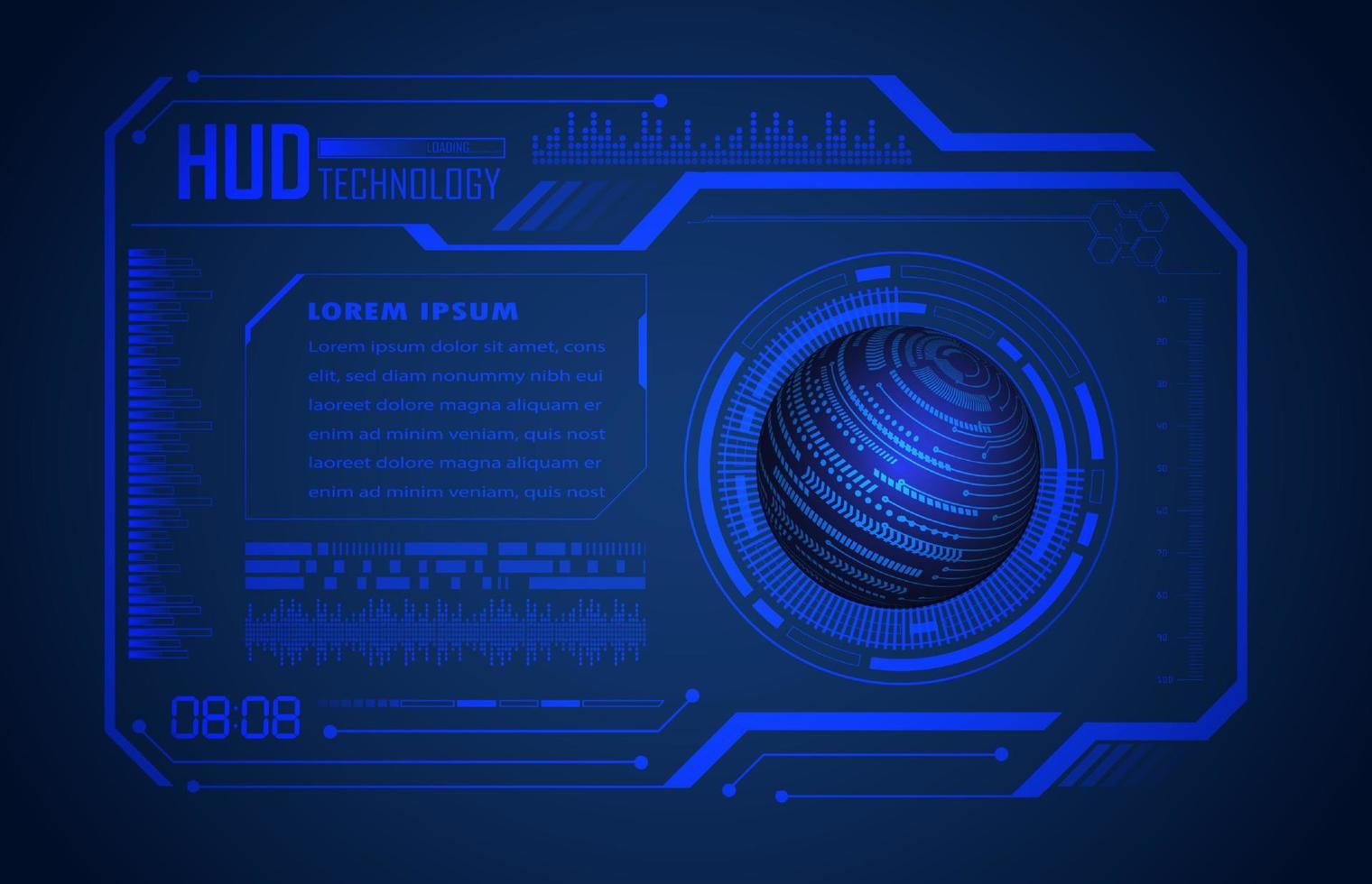 modern technologie hud paneel vector