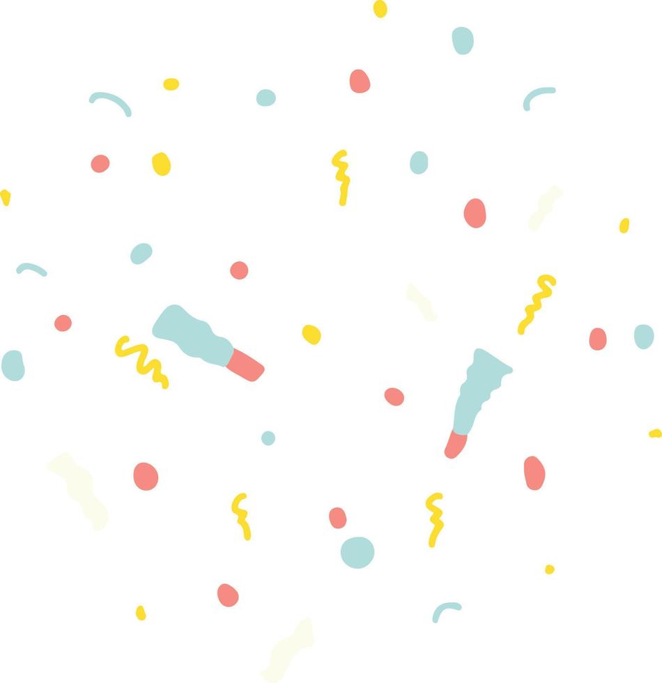 hand- getrokken verjaardag confetti illustratie vector