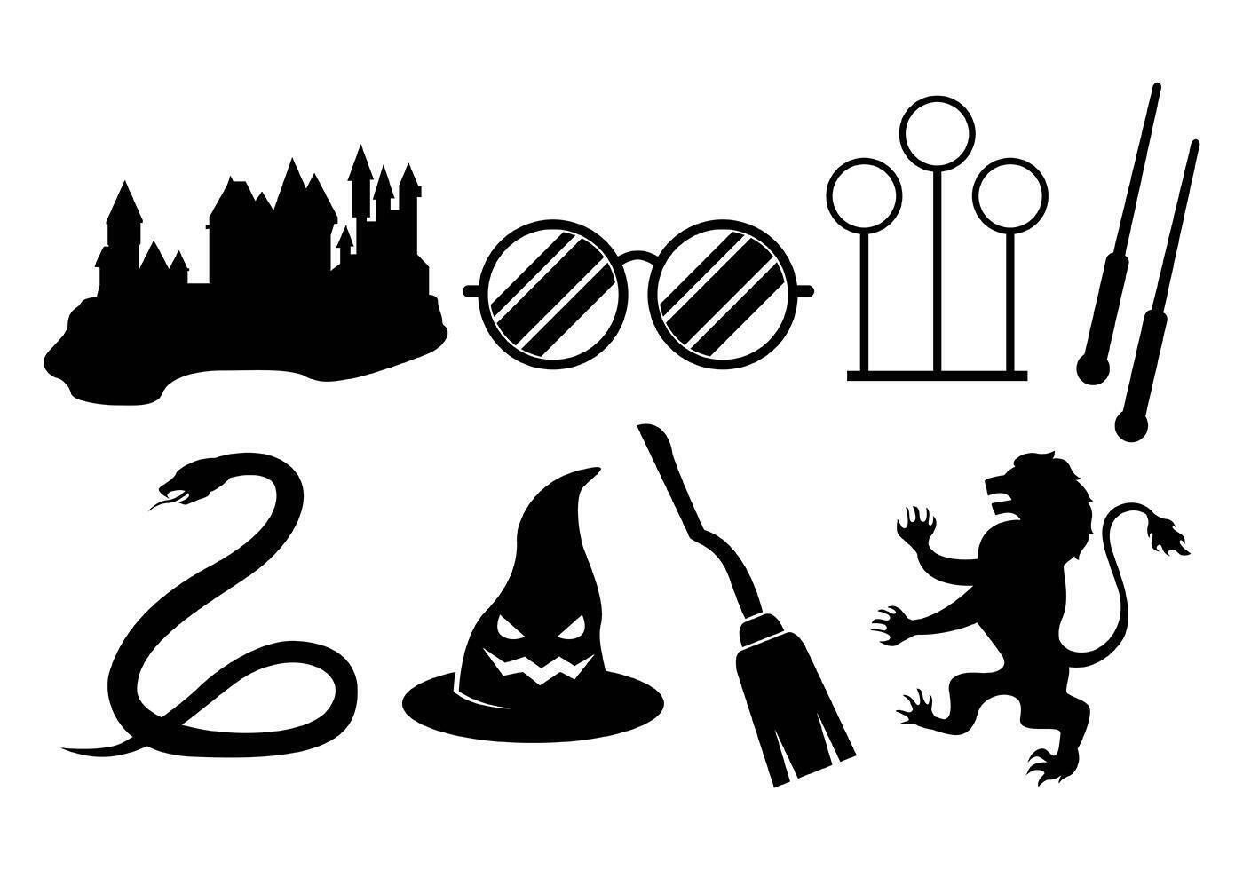 Hogwarts Pictogrammen vector