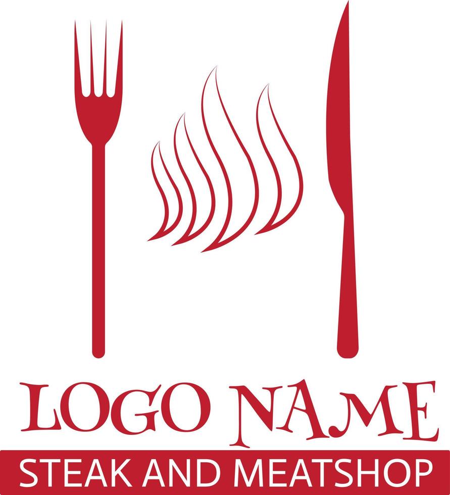 steak en vlees winkel logo vrij vector