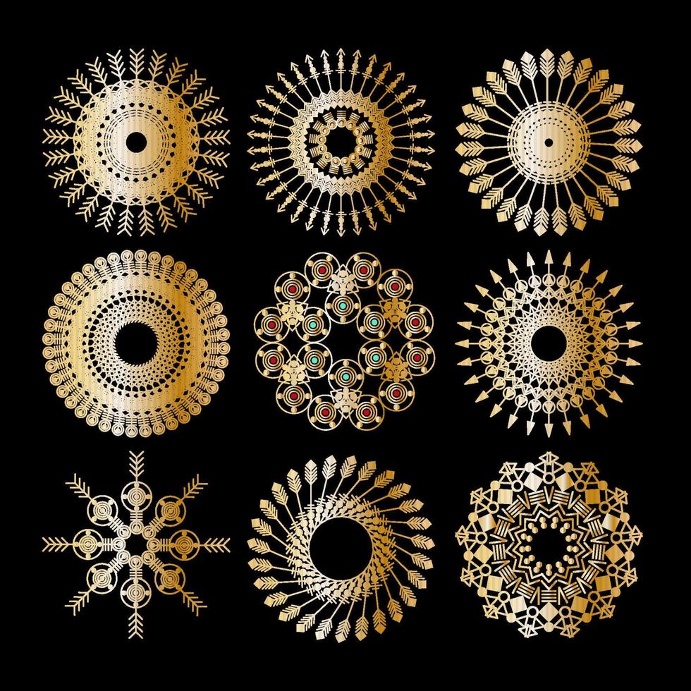 goud mandala ornament. vector