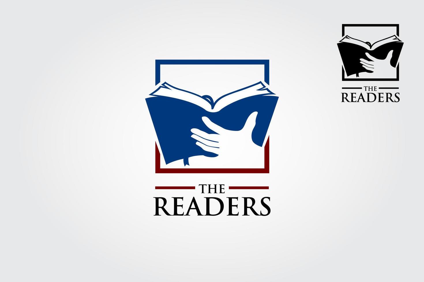 de lezer vector logo sjabloon. een uitstekend logo voor boek publishing bedrijf, ondersteuning schrijvers maken hun droom komen waar door helpen hen naar realiseren de boek in markt.