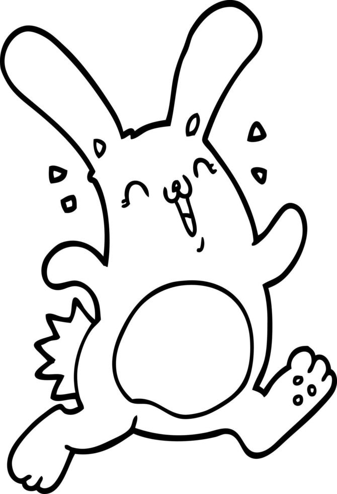 lijn tekening tekenfilm konijn vector