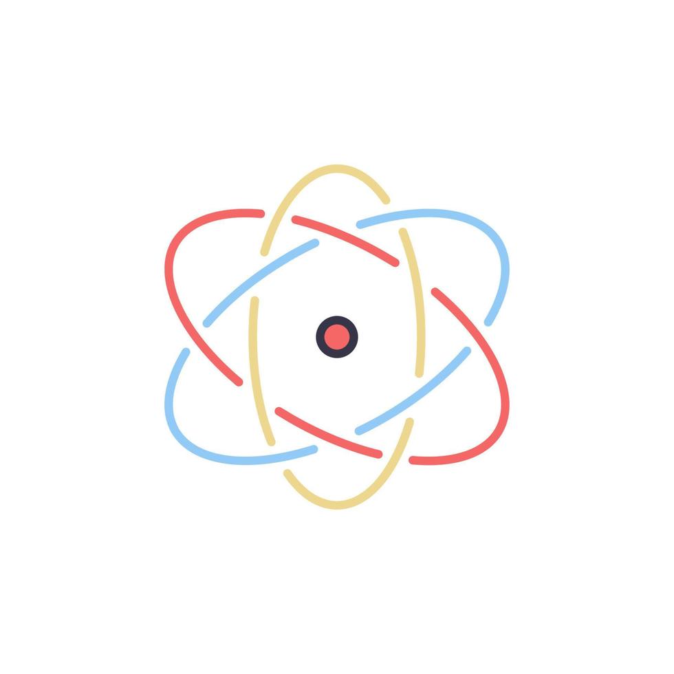 atoom vector concept creatief kleurrijk icoon of logo