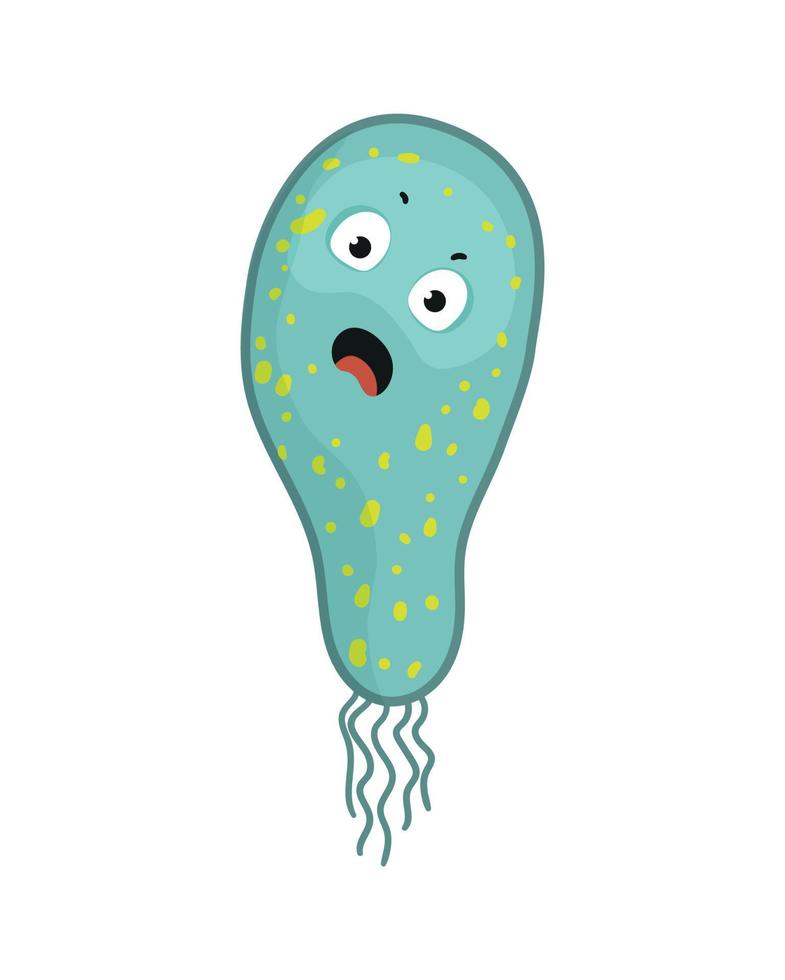 bacterie met emotie vector