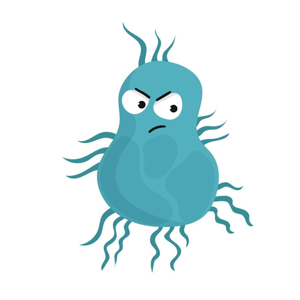 bacterie met emotie vector