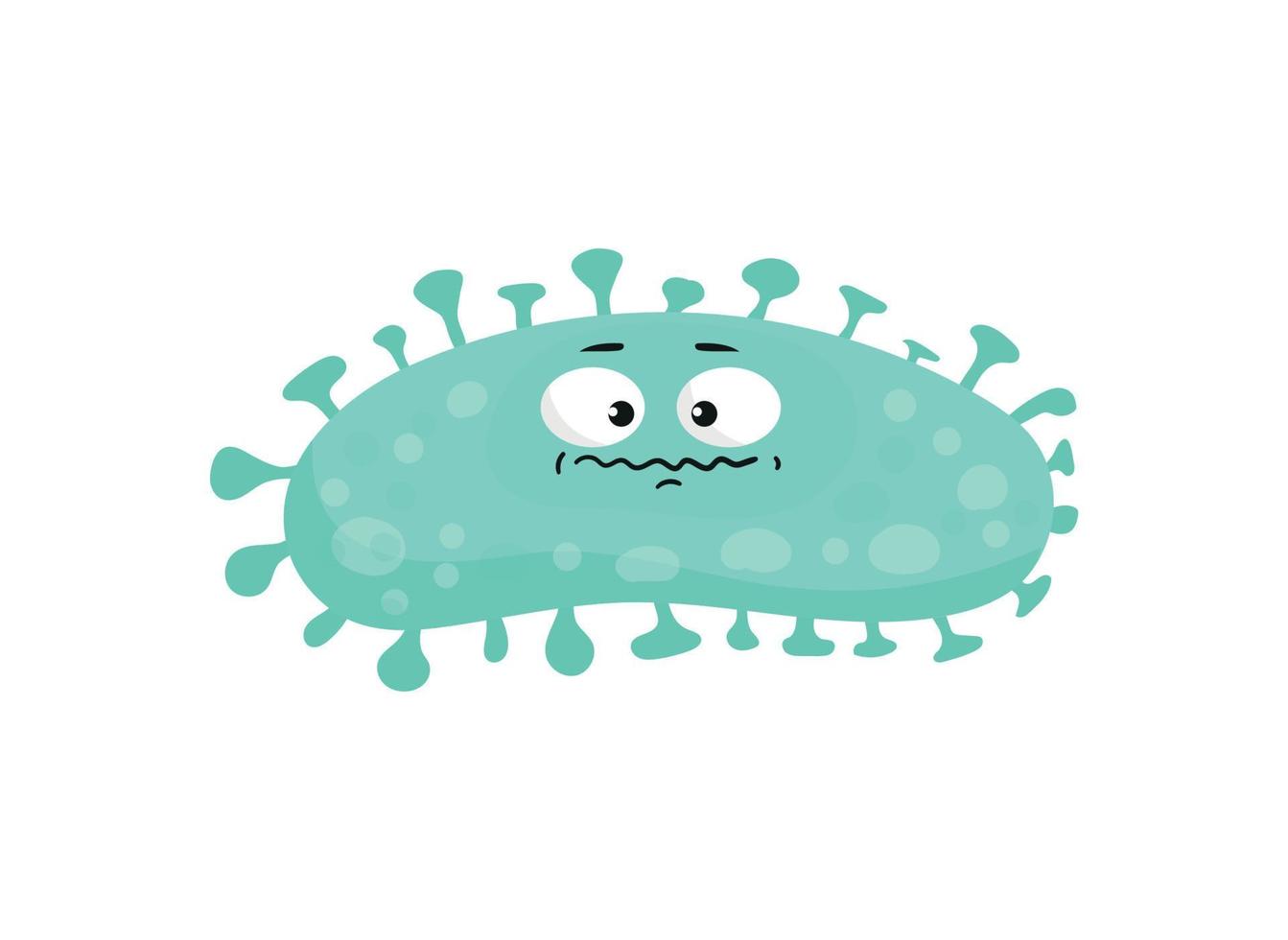 bacterie met emotie vector