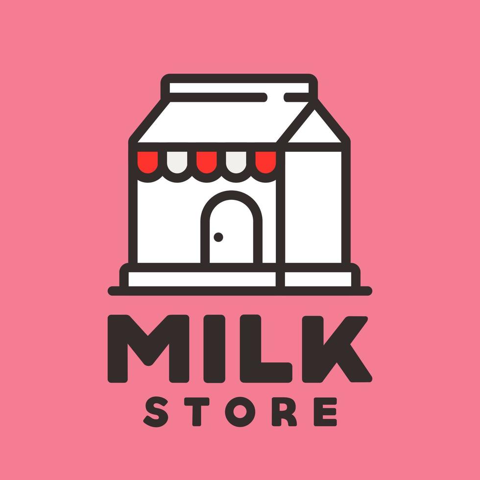 melk op te slaan slim logo ontwerp, vlak ontwerp stijl. vector