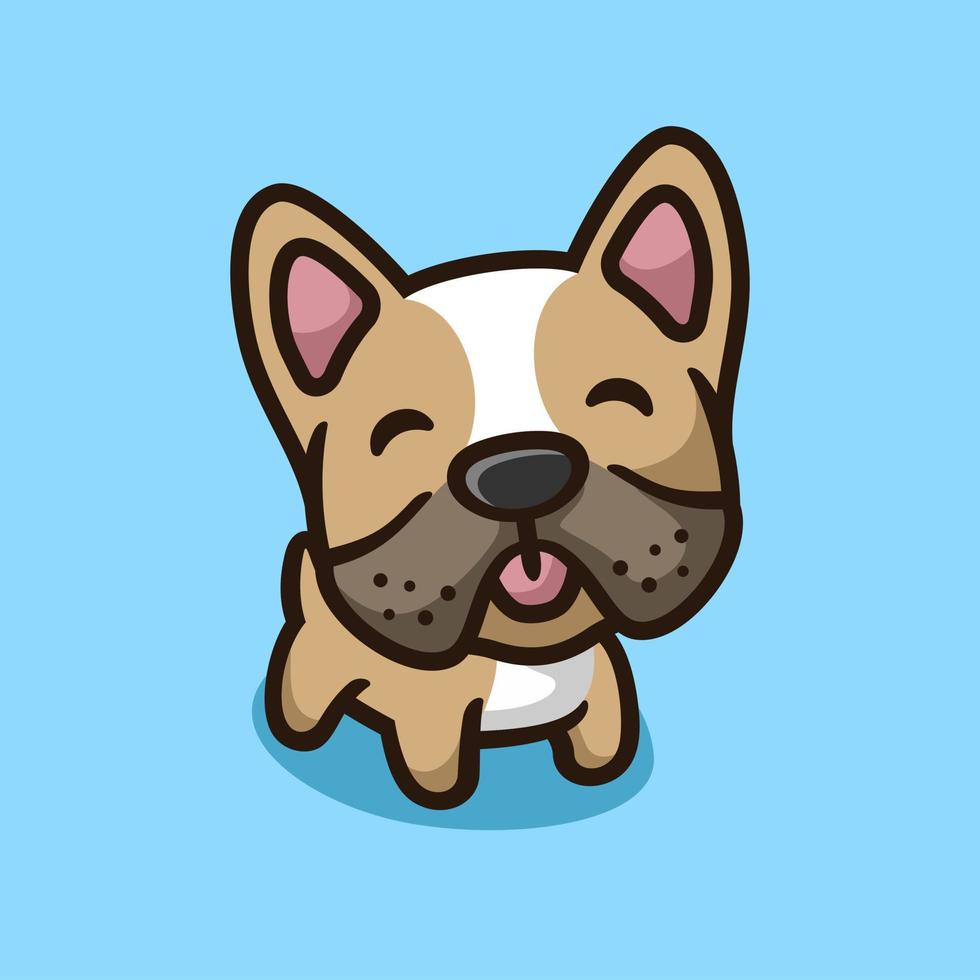 schattig hond plakken haar tong uit tekenfilm icoon illustratie. vector