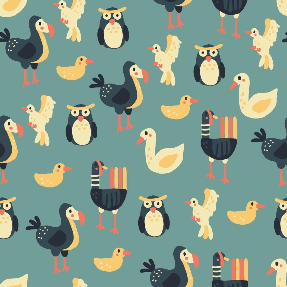 schattig vogels patroon vector