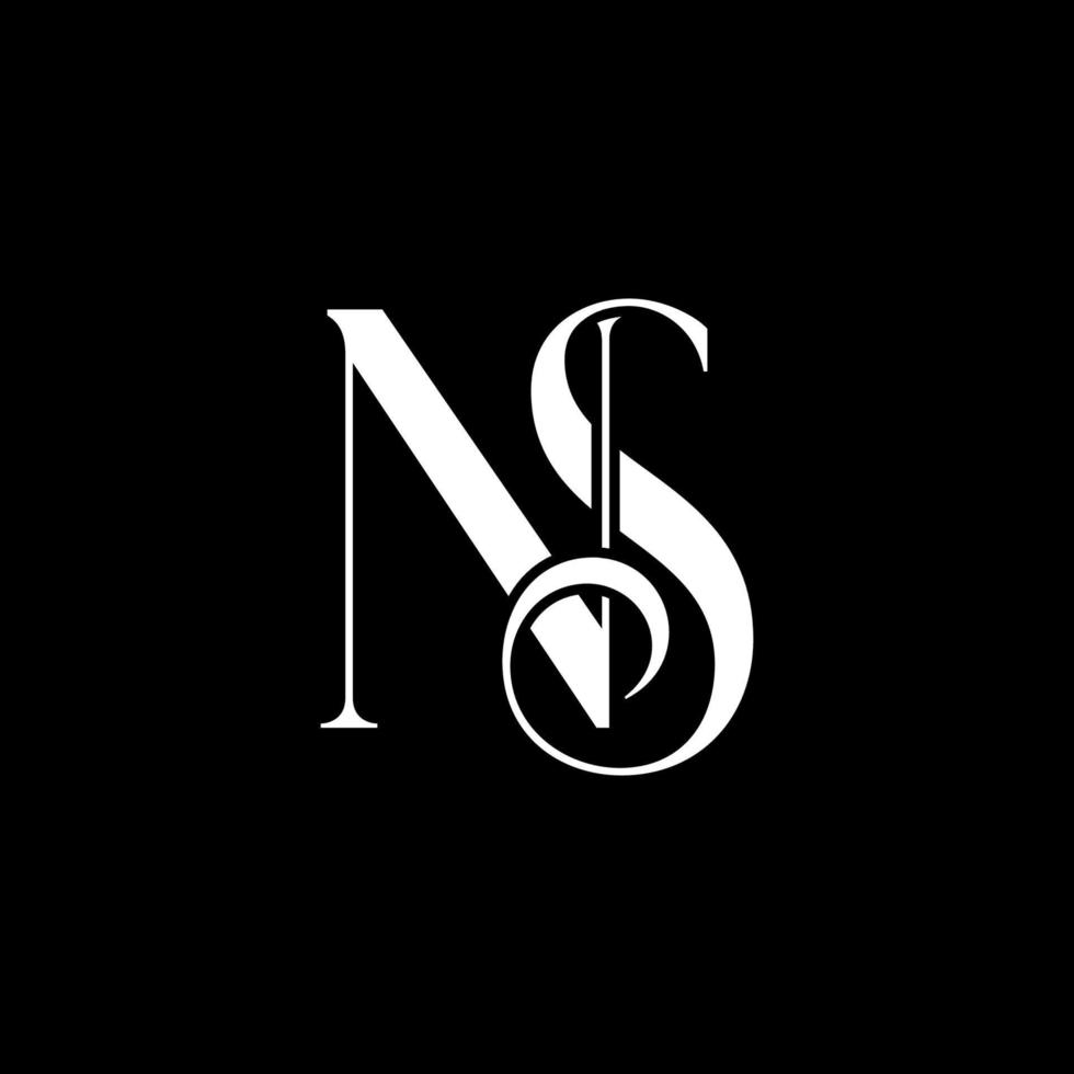 NS logo ontwerp. eerste NS brief logo icoon ontwerp vector pro vector.