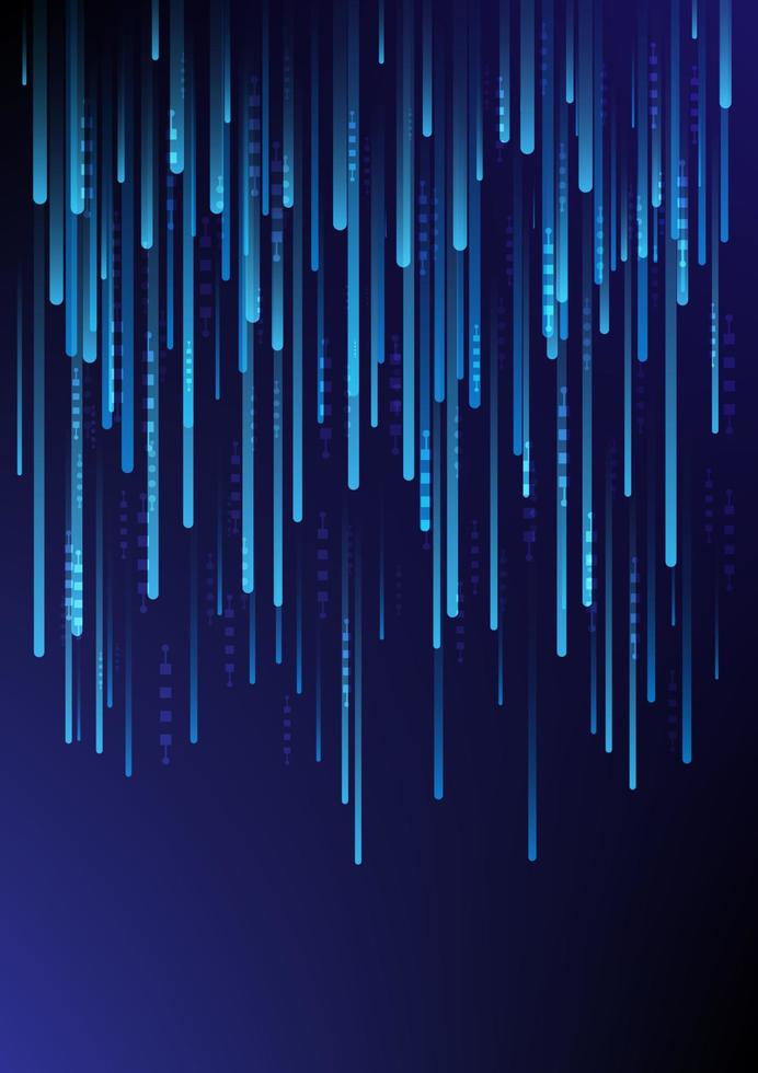 abstract vector blauw achtergrond met verticaal gestreept lijnen voor digitaal technologie achtergrond
