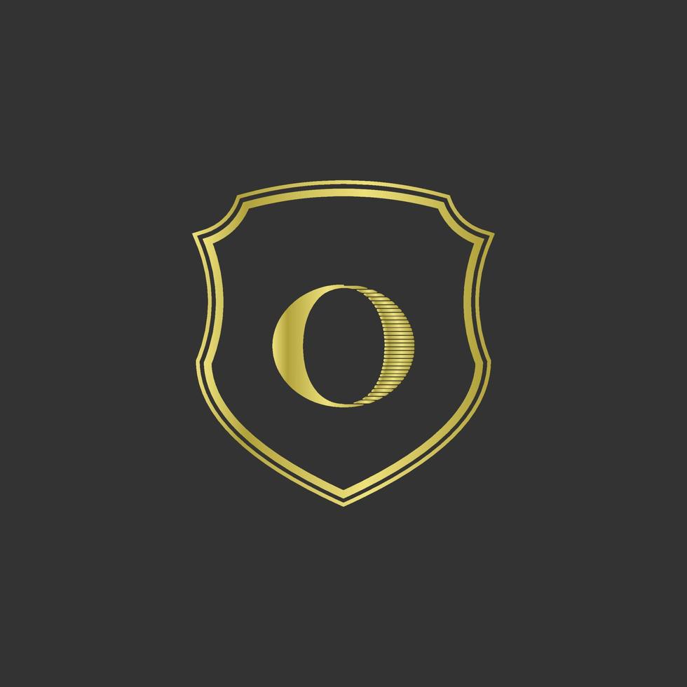 initialen O elegant goud logo vector