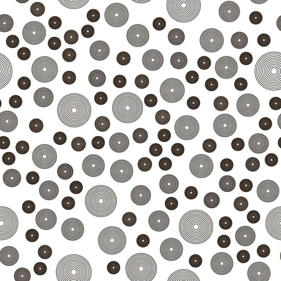 zwart en wit cirkels naadloos vector patroon