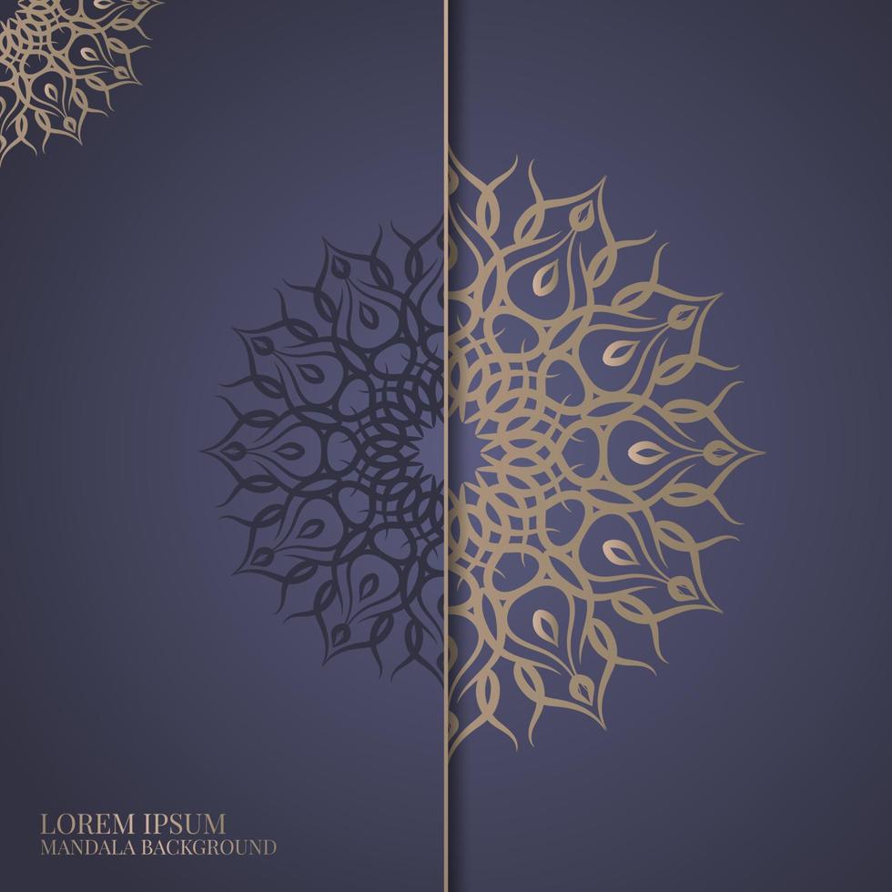 luxe achtergrond, met gouden mandala-decoratie vector