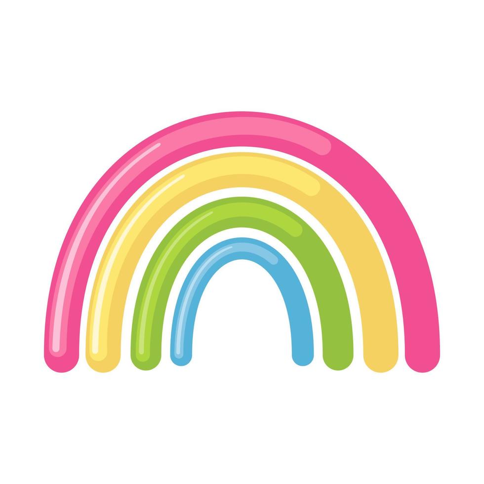 regenboog icoon in vlak stijl geïsoleerd Aan wit achtergrond. vector illustratie.