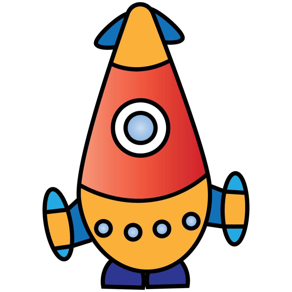 cartoon raket illustratie vector