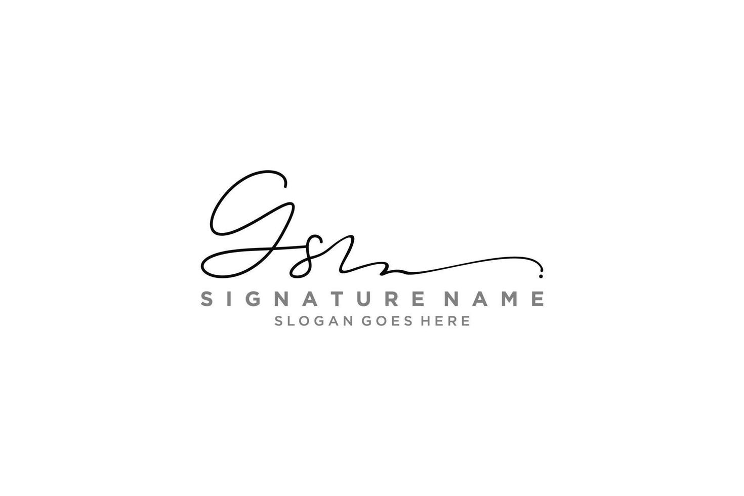 eerste gs brief handtekening logo sjabloon elegant ontwerp logo teken symbool sjabloon vector icoon