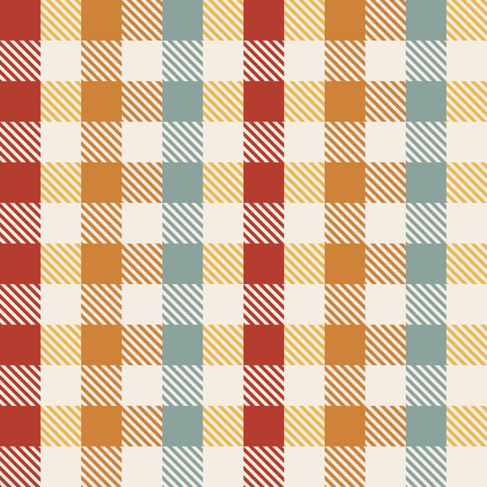 warm en zomer kleur geruit achtergrond, plaid structuur naadloos patroon kleding stof geruit achtergrond, katoenen stof achtergrond vector