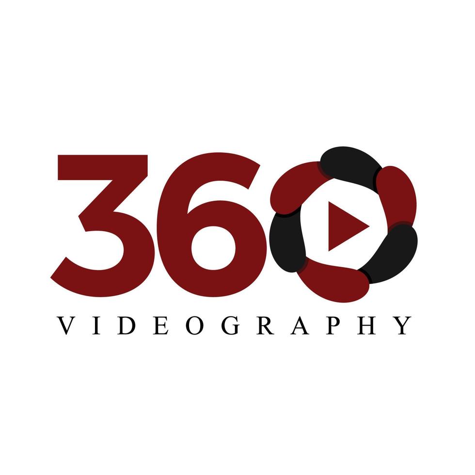 360 vector logo, gebruikt voor videografie bedrijven