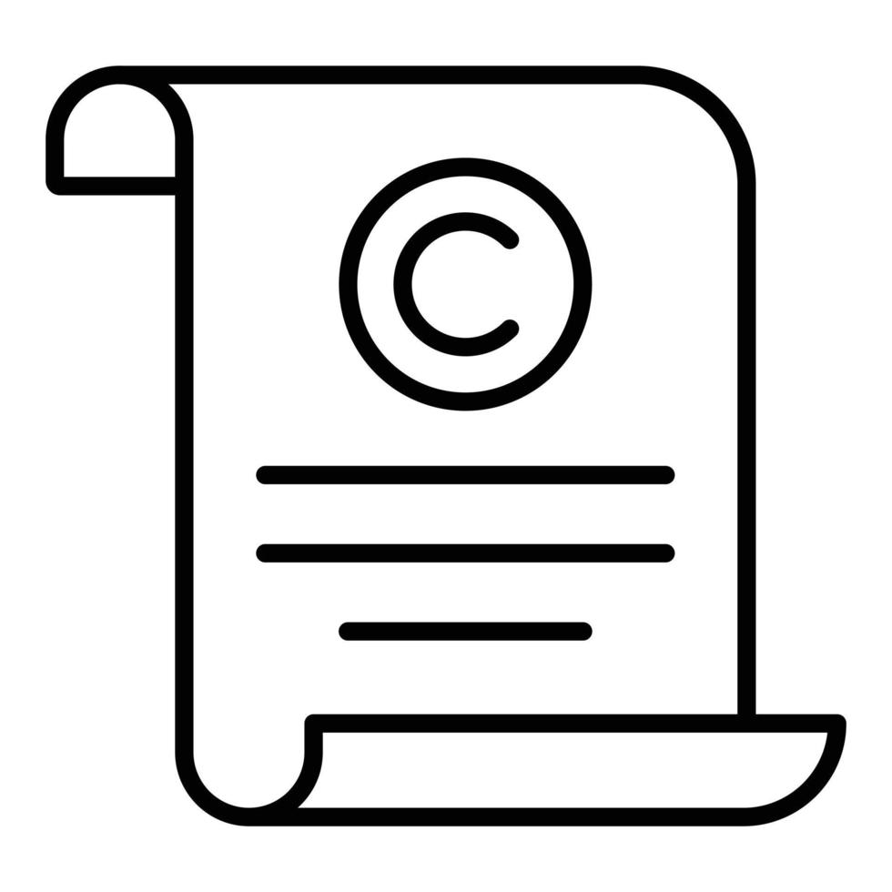 auteursrechten icoon stijl vector
