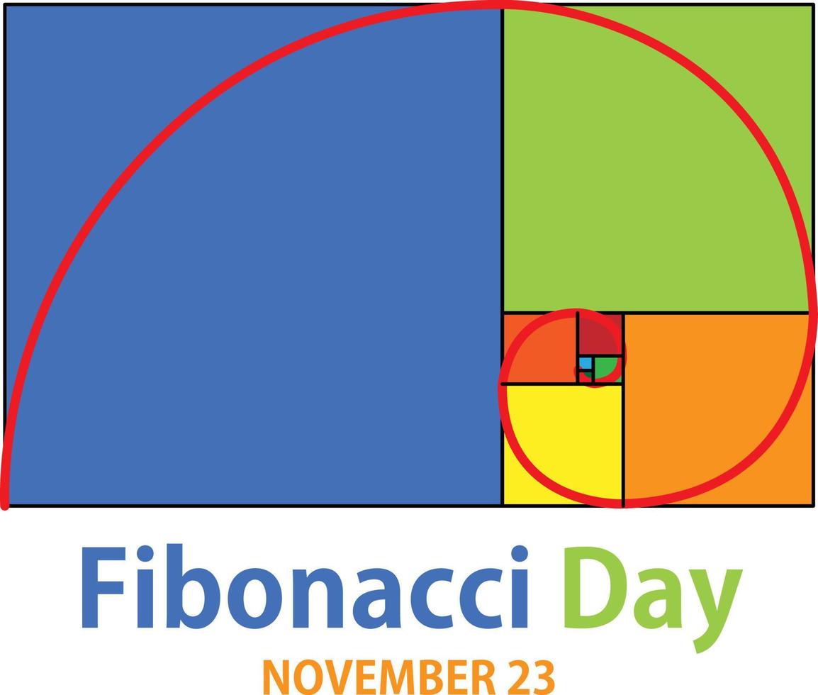 fibonacci dag poster ontwerp vector