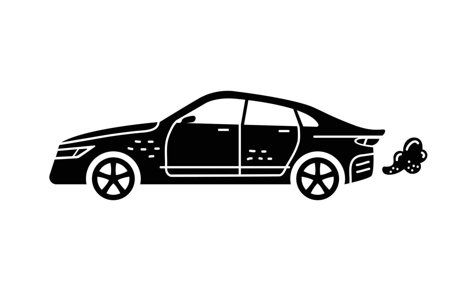 vector hand getekend illustratie van een auto. persoonlijk voertuigen.