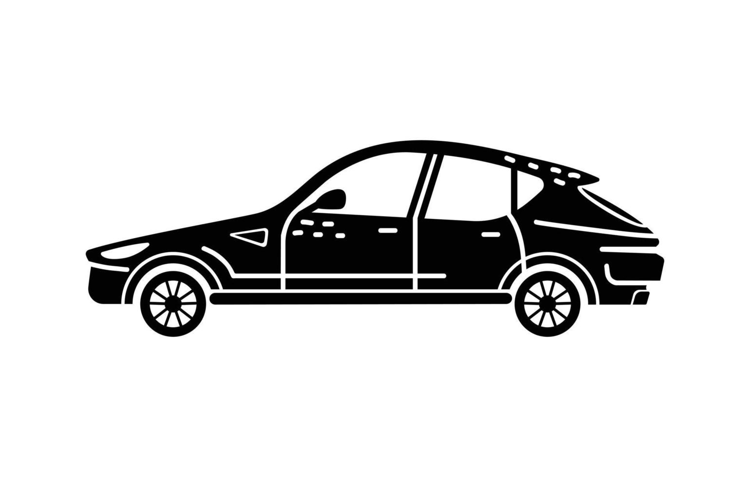 vector hand getekend illustratie van een auto. persoonlijk voertuigen.