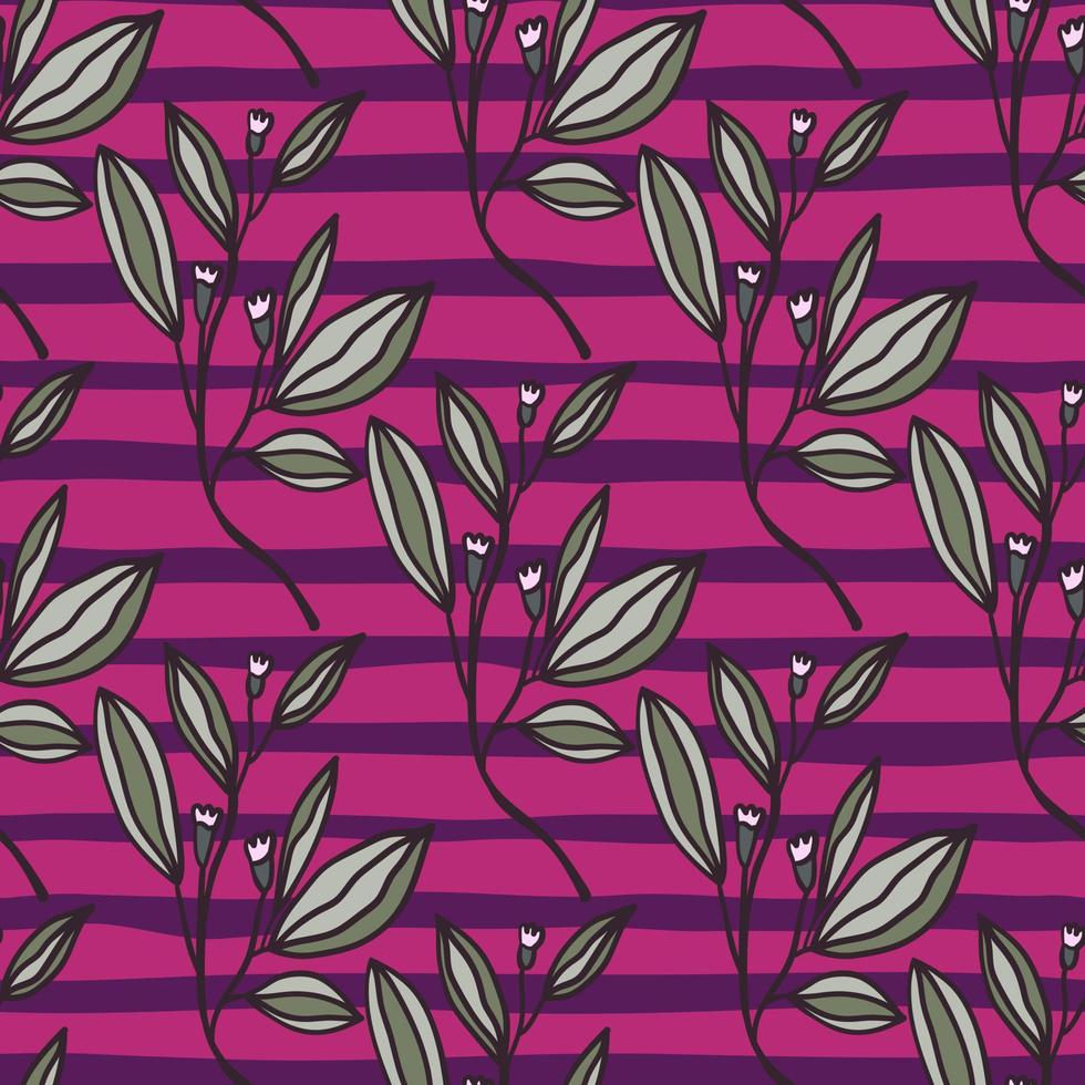 romantisch bladeren en bloem naadloos patroon. wijnoogst stijl bloemen behang. schattig planten eindeloos backdrop vector