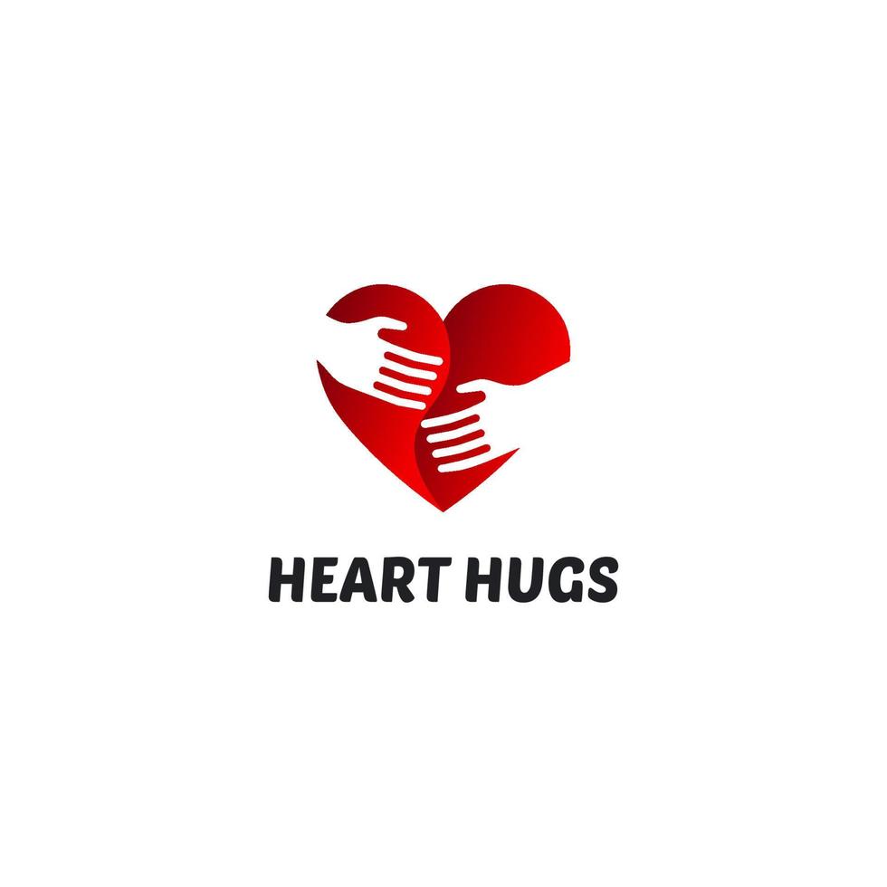 rood hart knuffels logo vector