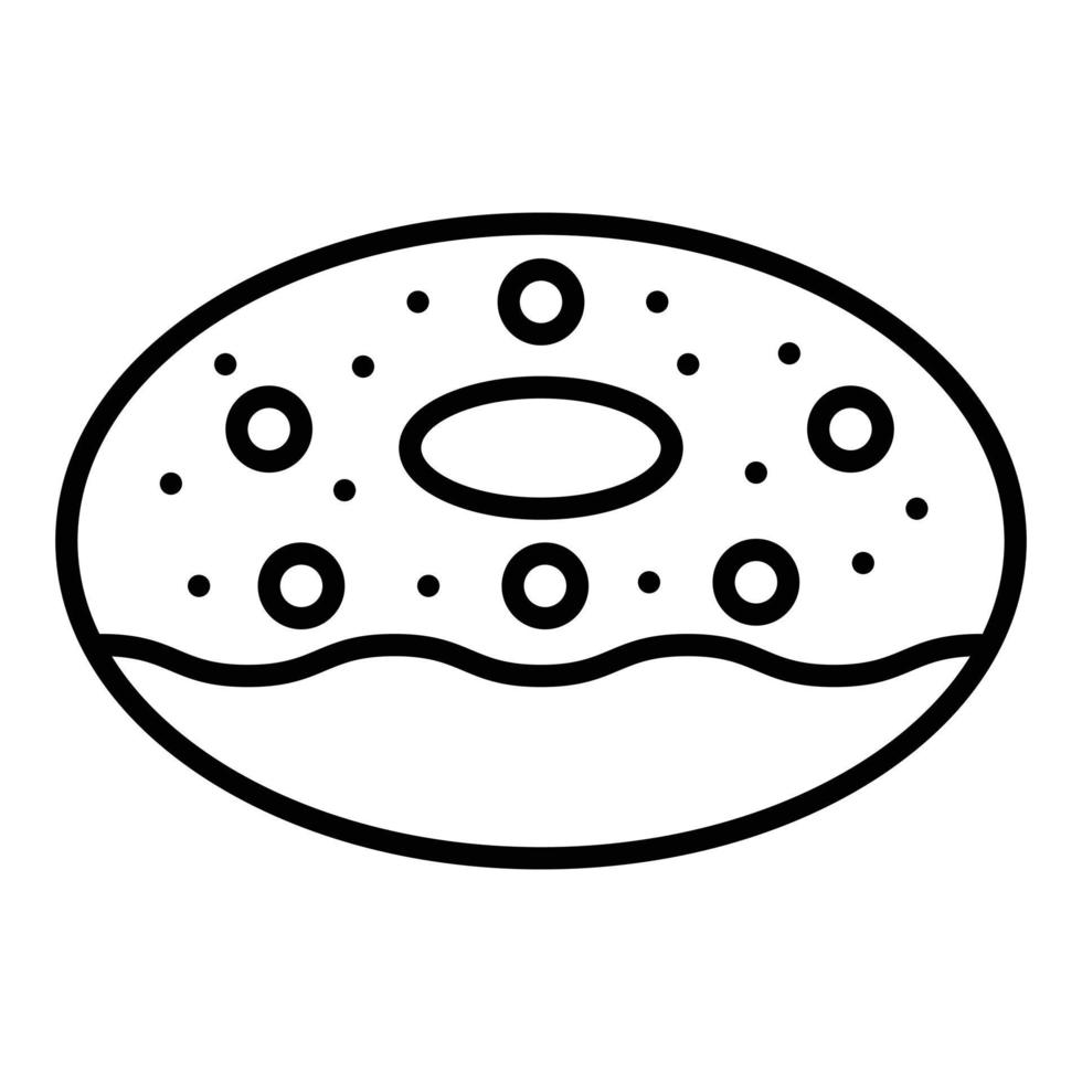 donut icoon stijl vector