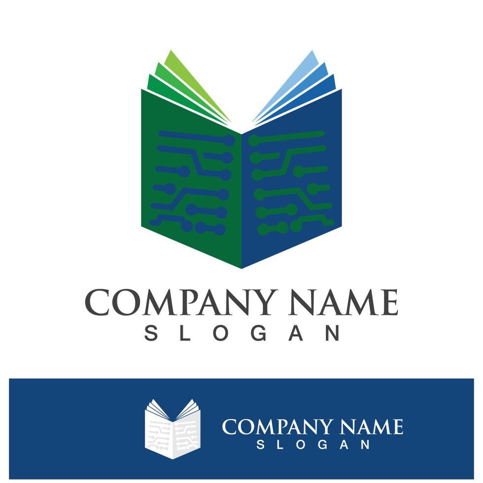 digitaal boek logo pictogram technologie vector
