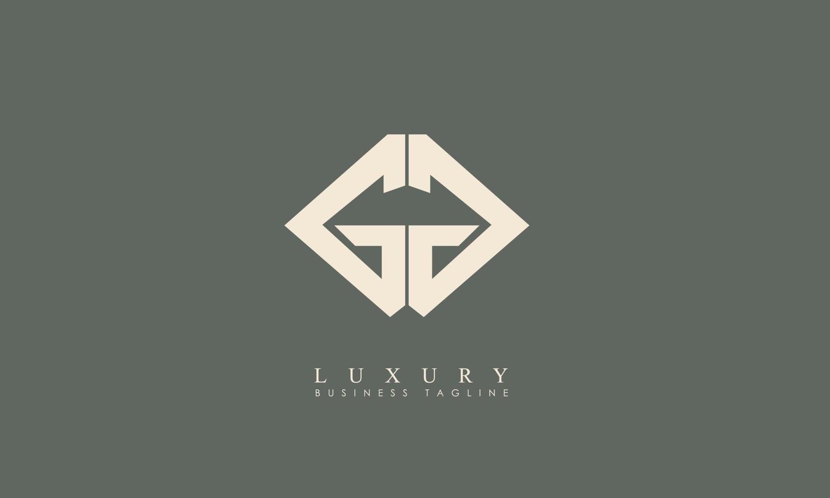 alfabet brieven initialen monogram logo gg vector