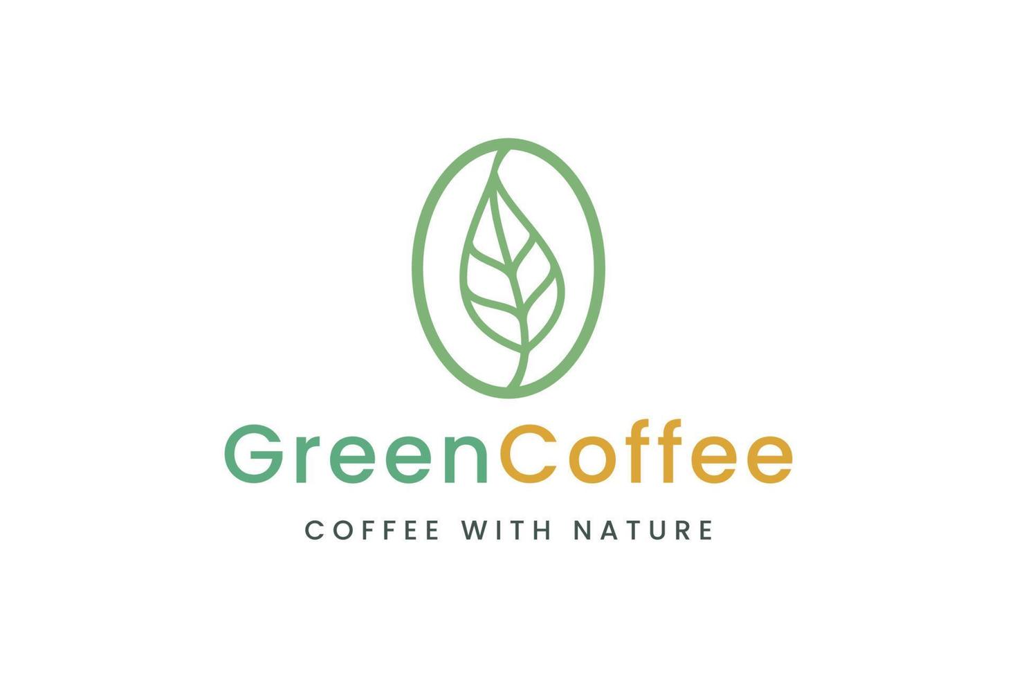 Gezondheid koffie geweest en blad logo vector