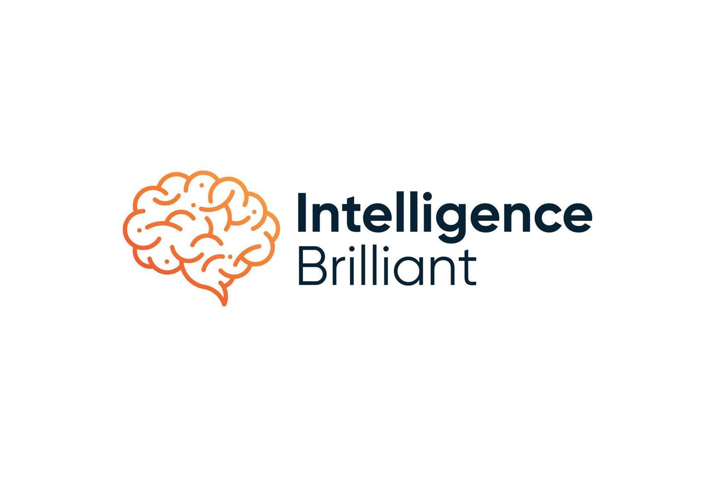 intelligentie- briljant slim hersenen logo ontwerp vector