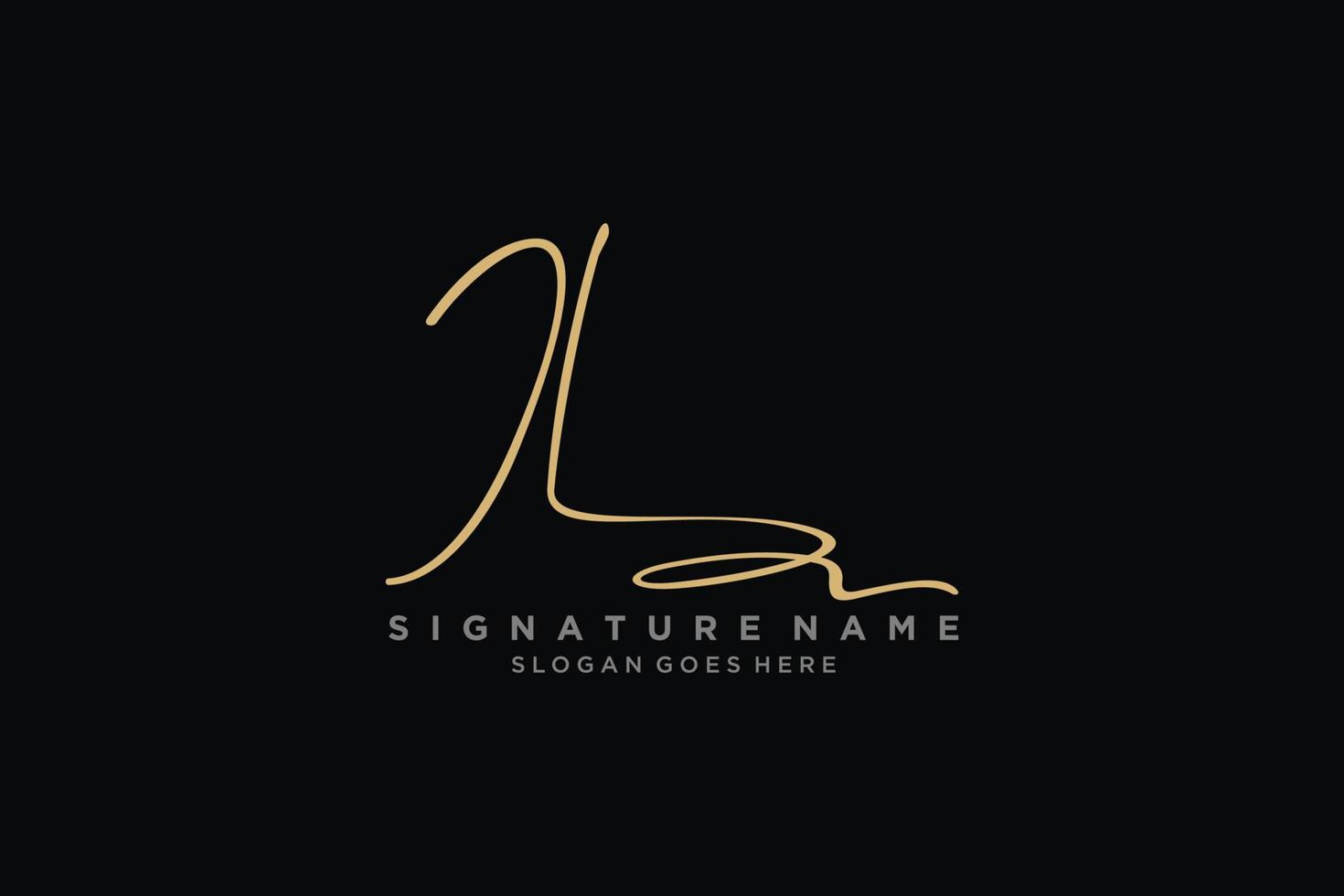 eerste il brief handtekening logo sjabloon elegant ontwerp logo teken symbool sjabloon vector icoon