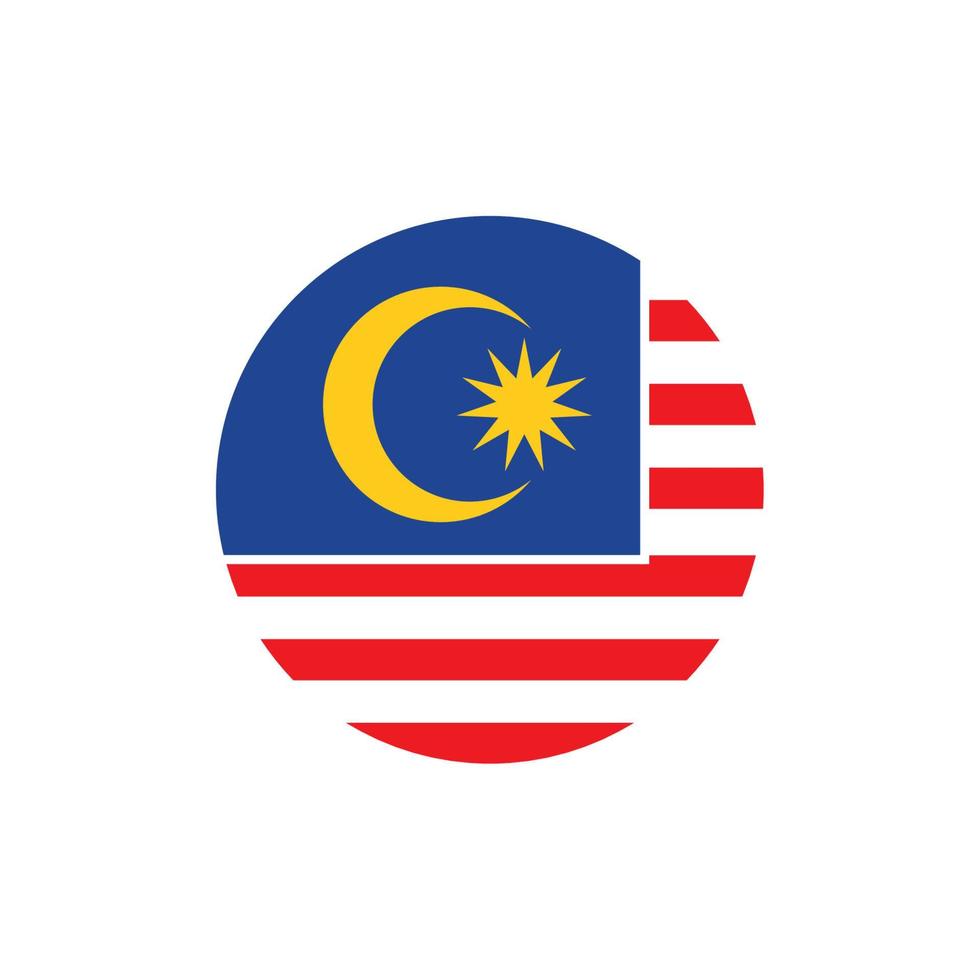 Maleisië vlag vector pictogram ontwerp illustratie