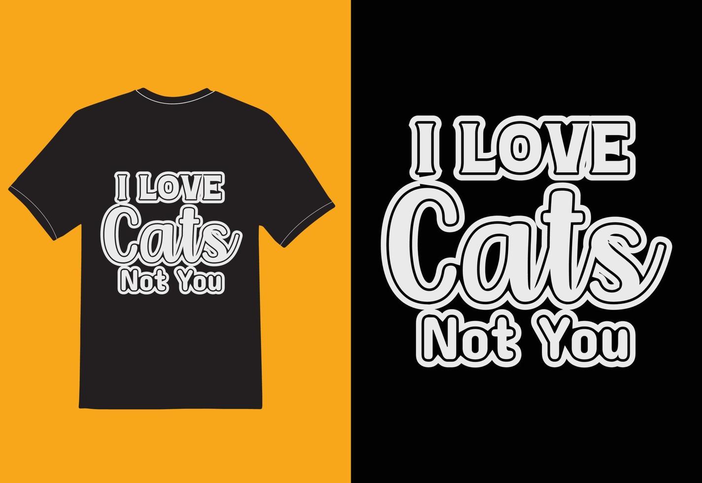ik liefde katten niet u t overhemd vector