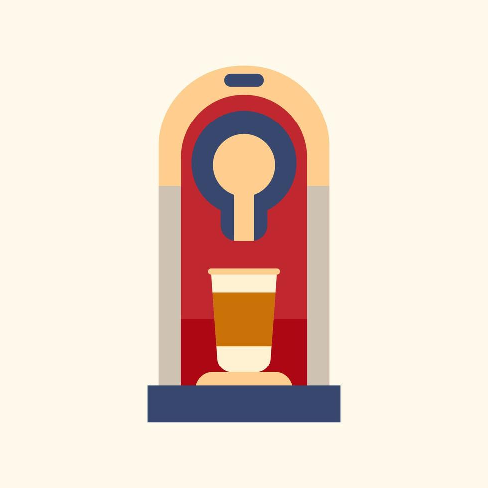 koffie machine icoon, vlak stijl modern ontwerp vector