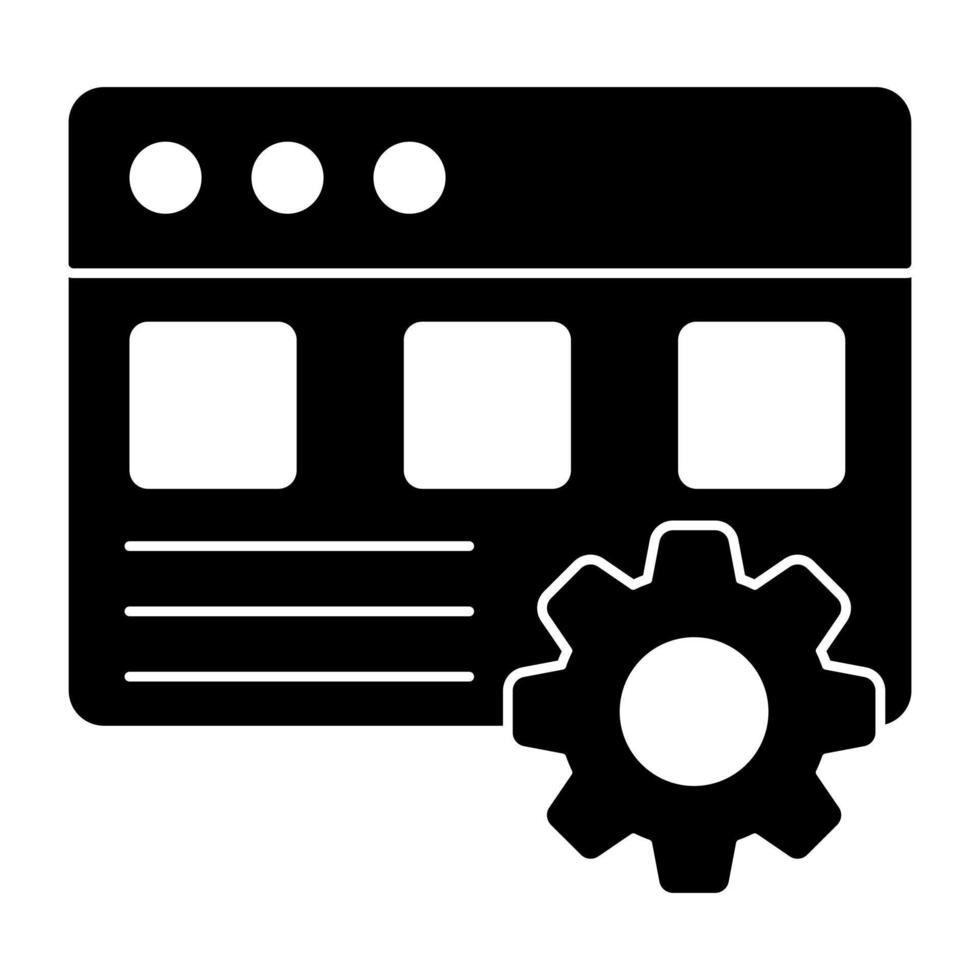 web instelling icoon in vlak ontwerp vector