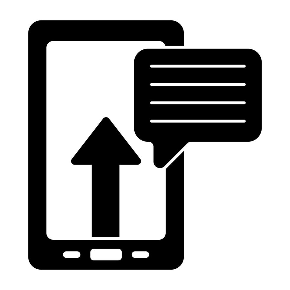 mobiel babbelen icoon in uniek ontwerp vector