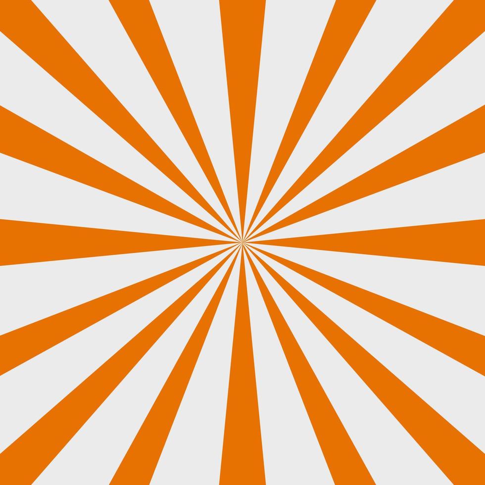 retro zonnestraal achtergrond. gekrast abstract oranje en wit achtergrond. vector