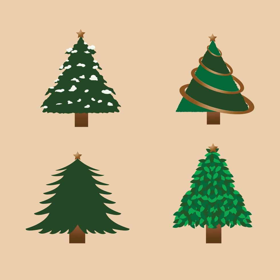 verzameling kerstbomen vector