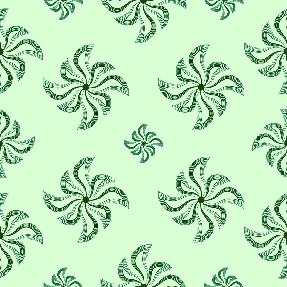 naadloos patroon met groen bloemen illustratie ontwerp vector