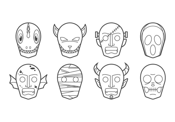 Gratis Halloween Mask Icon Vector