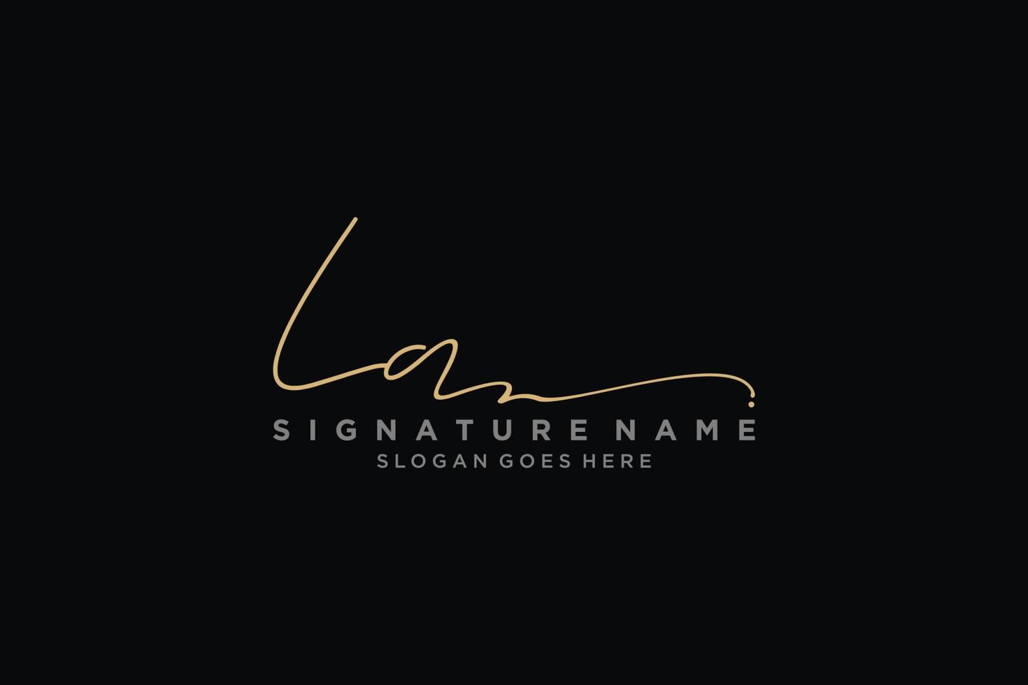 eerste la brief handtekening logo sjabloon elegant ontwerp logo teken symbool sjabloon vector icoon